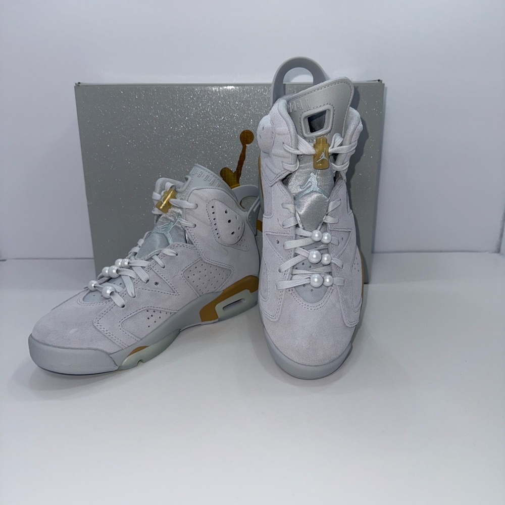 Jordan 6 Retro Craft Pure Platinum/Glacier Blue/Metallic Gold